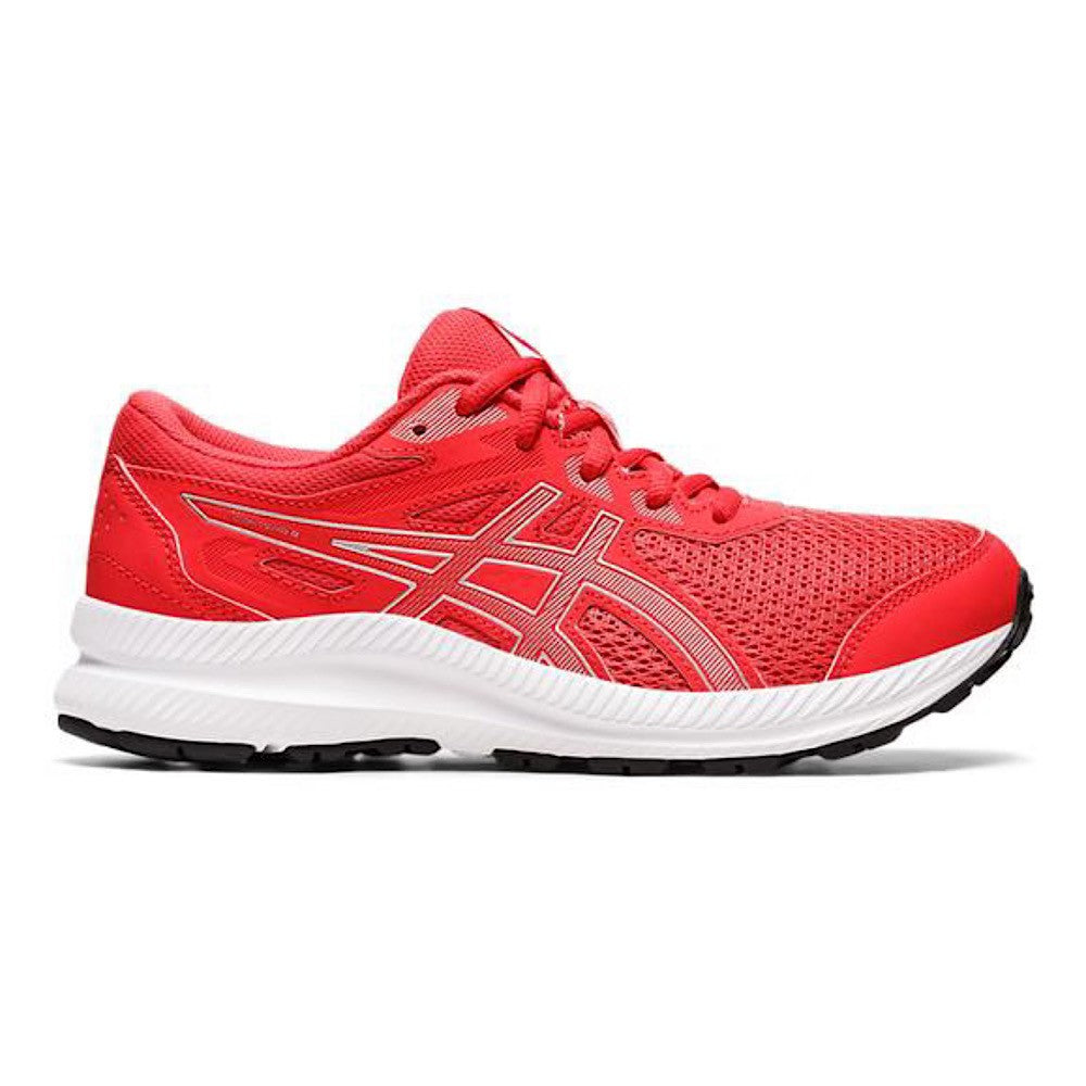 Red Alert Pure Silver Kids Asics Contend 8 GS