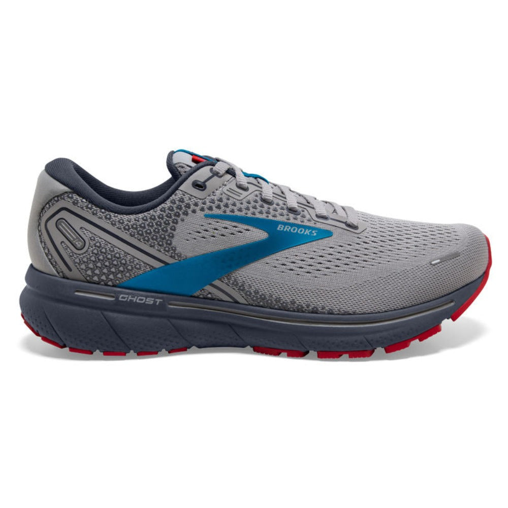 Grey Blue Red Mens Brooks Ghost 14