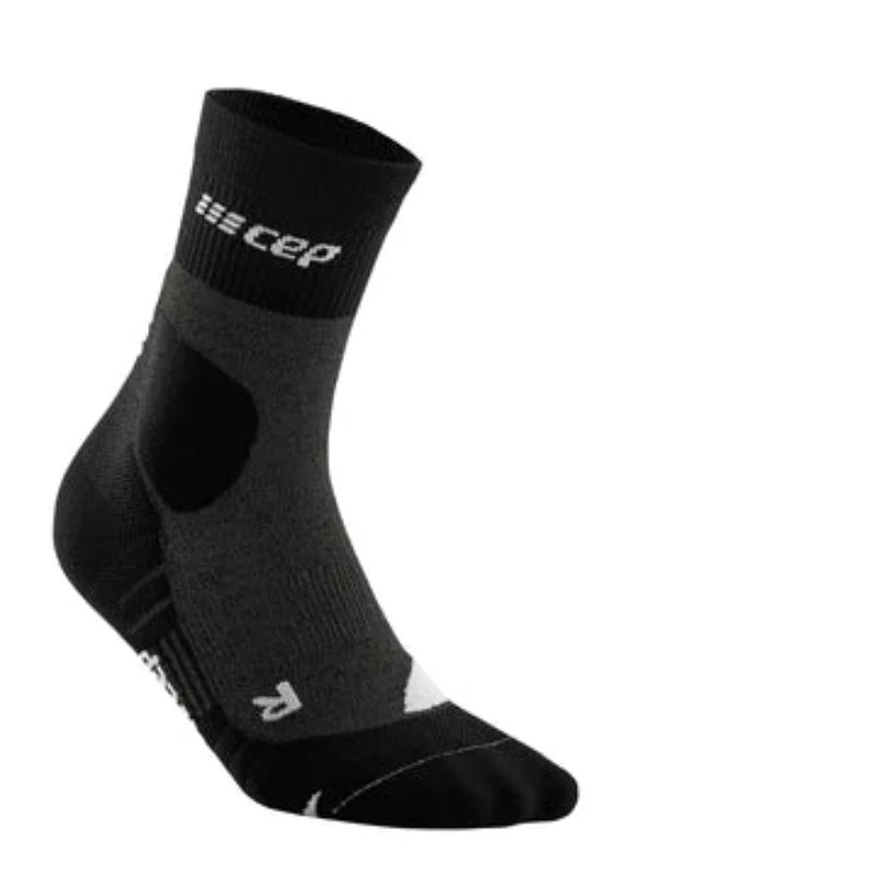Black Stone Grey Mens CEP Merino Compession Mid-Cut Sock