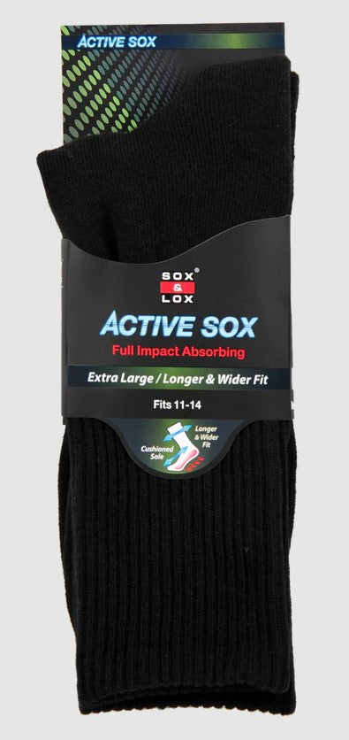 Sox & Lox Cushion 7-11 Crew Active Socks (CU4)